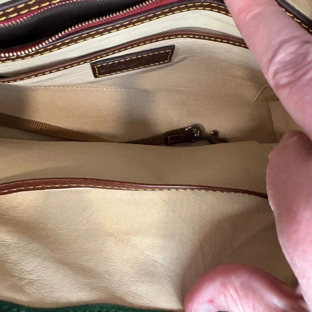 Dooney Bourke Florentine Vacchetta Satchel Brown Leather Crossbody